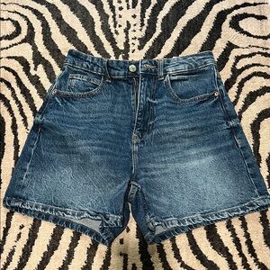 Zara Dark Blue Jean Shorts